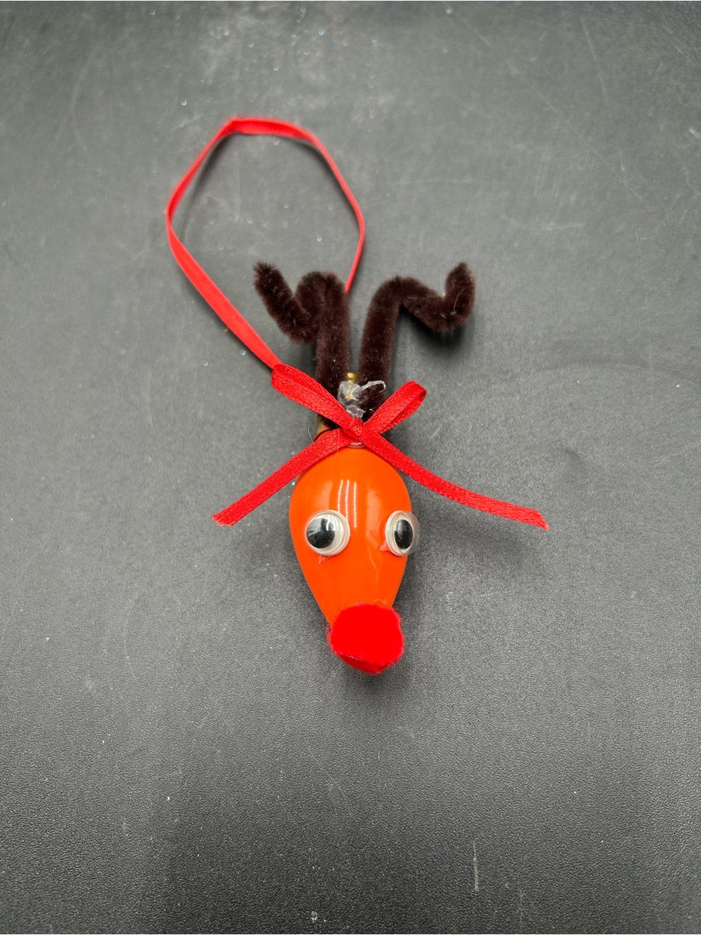 Vintage Reindeer Hanging Ornament lightbulb